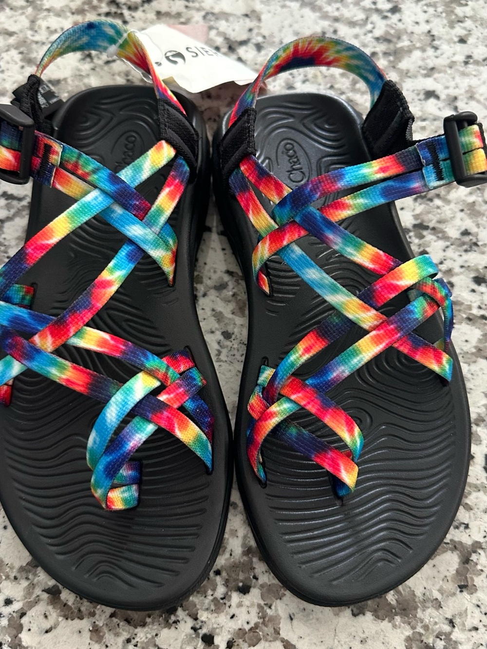Chaco zVolv x2 rainbow  tie dye sandals